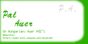 pal auer business card